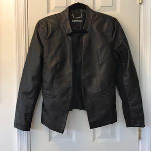 Express Faux black leather jacket, Medium